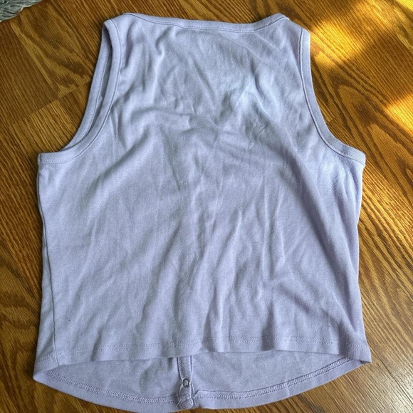 PAC Cares large light purple button up tank top - Picture 2 of 2